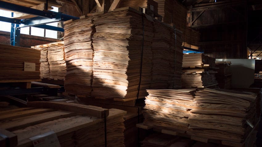 Empilement de placage de Hêtre français